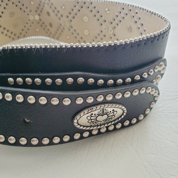 KATYDID  Rhinestone Western Cowgirl Leather Cross STUD BELT Rodeo Small